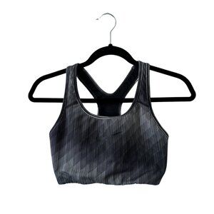 NIKE Gray Print Sports Bra Size Medium